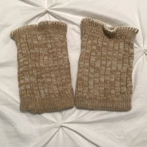 Steve Madden Tan/Cream Leg Warmers Boot Toppers